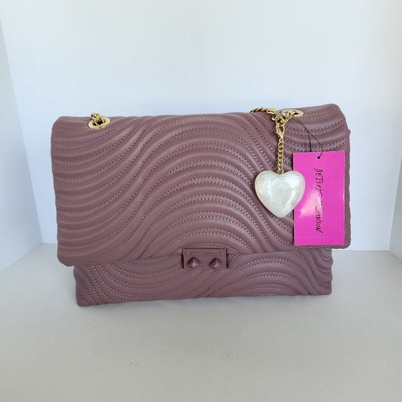 Betsey Johnson Pink Ciara Quilted Shoulder Bag - Picture 11 of 12